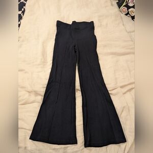 Donni ribbed kick flare navy